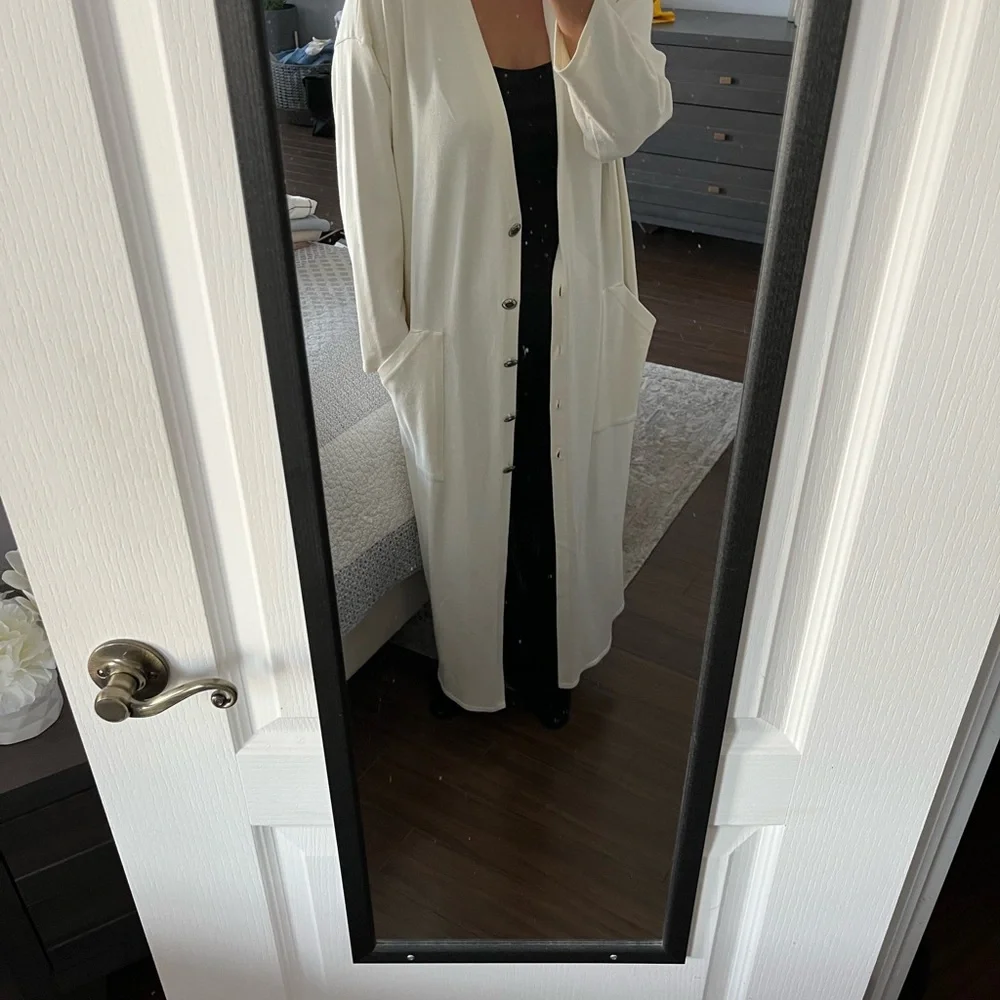 Linda Lundstrom vintage long cream cardigan - Picture 10 of 10